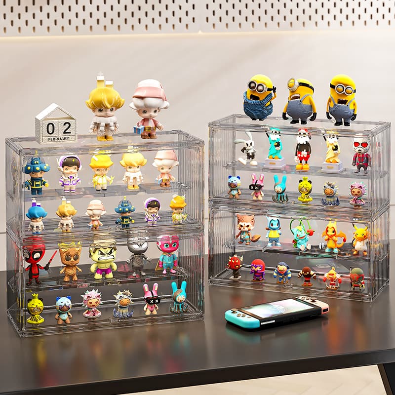 グッズ収納推し活 推しフィギュア三段式透明収納飾り棚