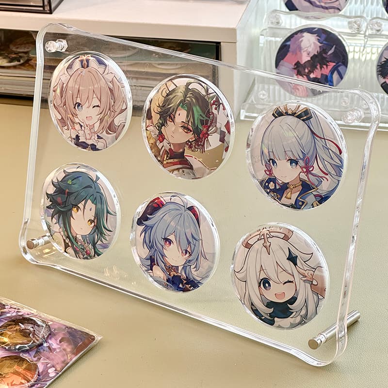 グッズ収納 洗練アクリルバッジディスプレイスタンド