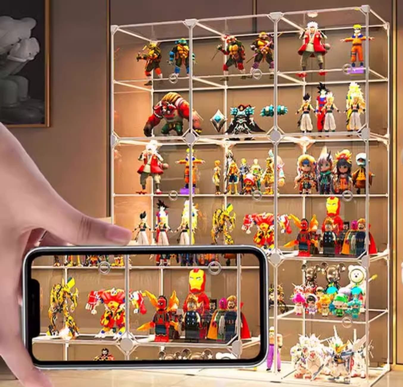 グッズ収納 フィギュアコレクション用 組立式展示ケース