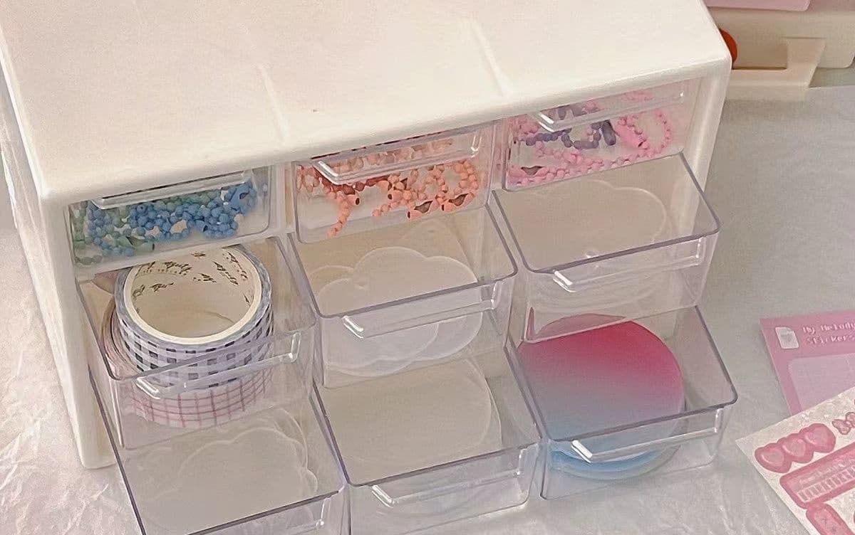 グッズ収納 多段引き出し式パーツケース収納ボックス