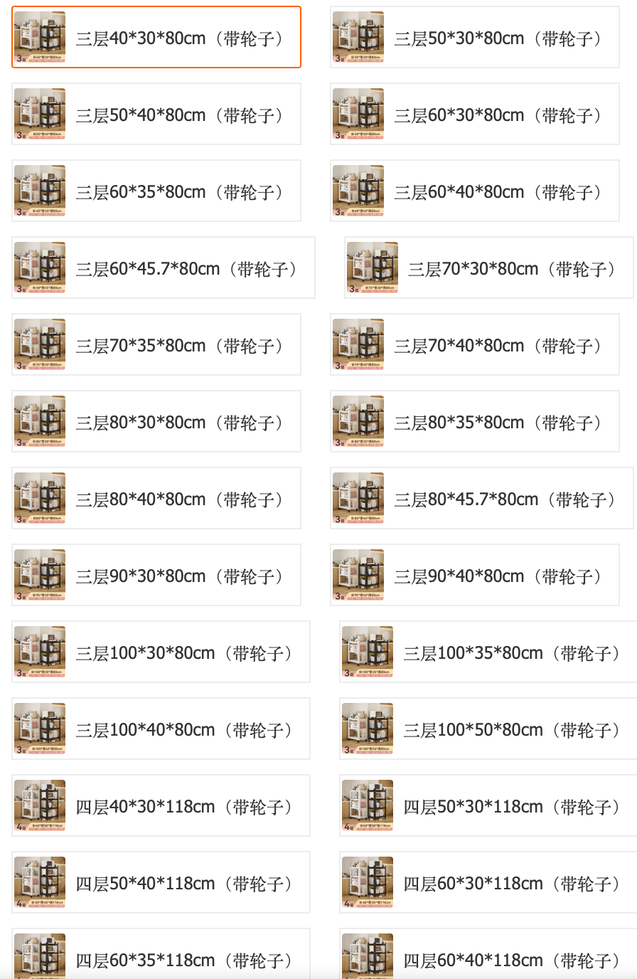 グッズ収納 多段式キッチン収納ラック