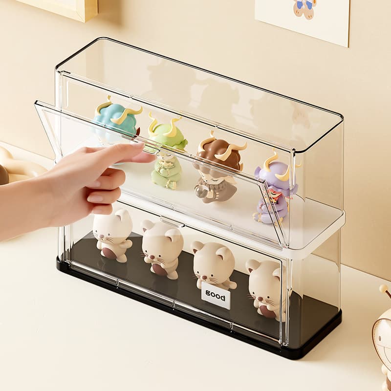 グッズ収納 三段重ね透明アクリルコレクションケース