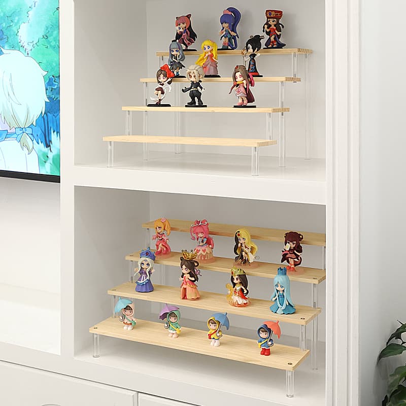 グッズ収納 階段型アクリルコレクション飾り棚